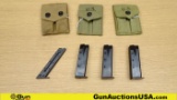Military Surplus P85, Etc. Mags, Mag Pouches. Very Good. Lot of 7; 2- U.S. WWII 1911 Mag Pouches, 4-