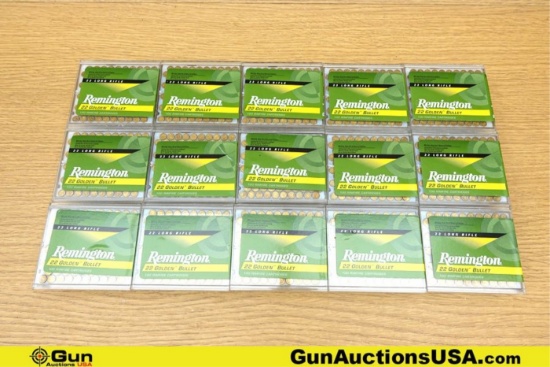 Remington GOLDEN BULLET .22LR Ammo. 1500 Rds. . (77559) (GSCU13)