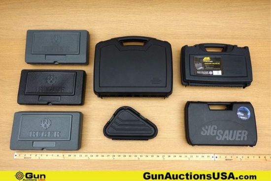 Ruger, Plano, Etc. Pistol Cases. Very Good. Three Factory Ruger MK Series Polymer Pistol Cases, One