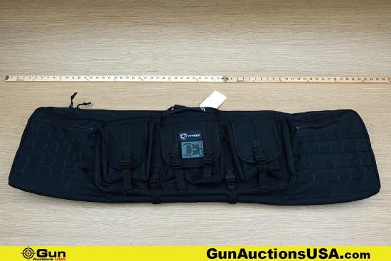 DRAGO GEAR SINGLE RIFLE Range Bag. Good Condition. 46" Black Nylon Tactical MOLLE Range Bags with Mu
