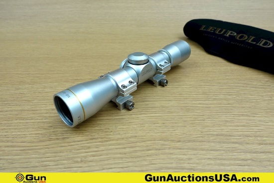 Full Set Scope Leupold M8-4x Scope. Excellent. Matte Silver, with Rings, Extended ER ...