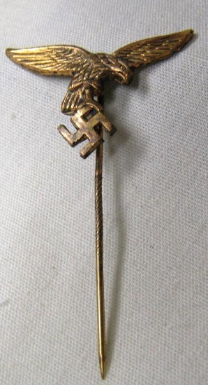 ORIGINAL ISSUE - German WWII Luftwaffe Gold Eagle Stick Pin.