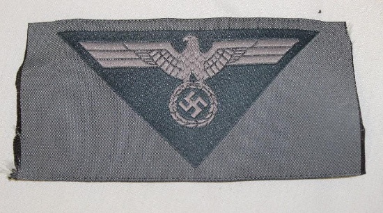 Original German WWII M/43 Bevo Army Breast Eagle Patch. Approx 5 x 2.25"