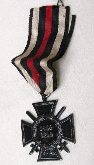 Original "Next-Of-Kin" German WWII Black Merit Cross w/Ribbon and Swords.