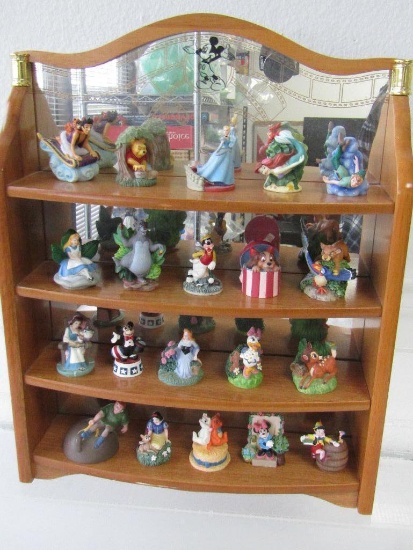 Disney Lenox Thimble Collection. 20 Figures With Mirrored Stand. Pre-Owned.