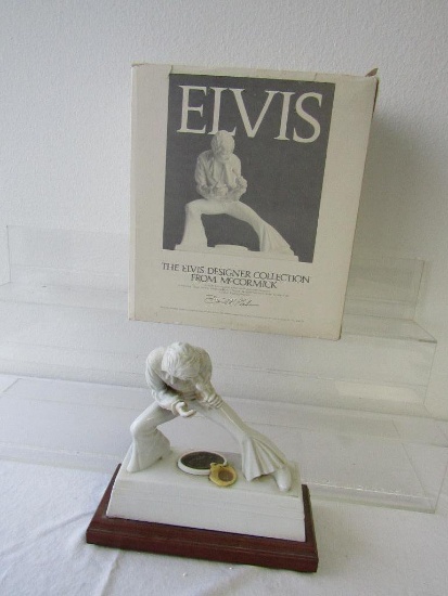 1981 McCormick Elvis Designer Collection Decanter w/Music Box Stand. Americana Porcelain 31-811.