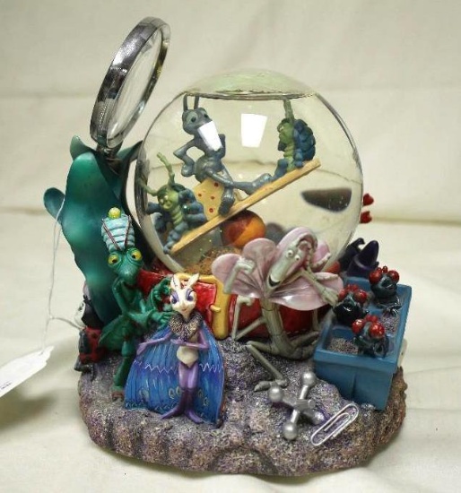 Disney 1998 A Bug's Life Musical Snow Globe. Approx 8"x8"x9" High.