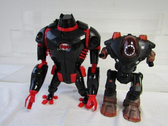 Robot Toys. 2 Pc Lot. DC Comics Batman 12" Proto Bat-Bot and 2009 Mattel Imaginext Villain Robot.