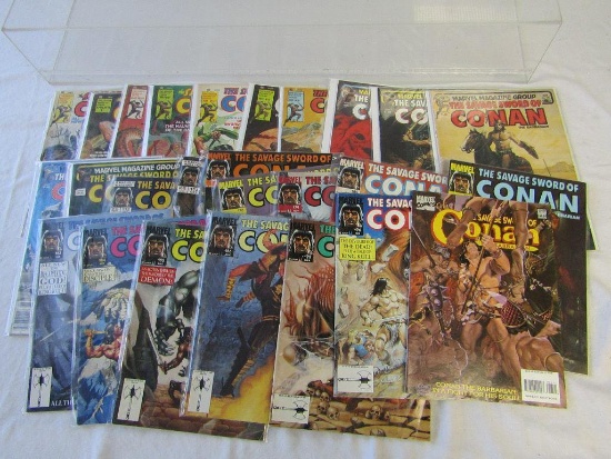 The Savage Sword of Conan The Barbarian Comic Books. 26 Pc Lot.