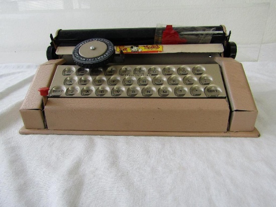 Vintage Tom Thumb Typewriter Tin Toy.