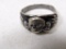 German WWII Third Reich period Waffen SS Mountain Troops silver ring.