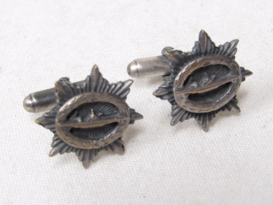 Set of German Third Reich Period WWII Kriegsmarines U-Boat cufflinks.