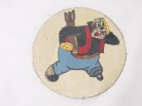 American Hand Painted Leather Patch. 50th BS 46th BG.
