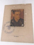 German Third Reich period Waffen SS Award Document for Medal `8 Years of SS Service`.