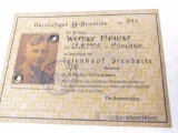 German Third Reich period Ausweis (Identification Document) of SS Guard Concentration Camp