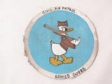 American Hand Painted Leather Patch. Civil Air Patrol Armed Guard.