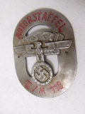 German WWII Third Reich period NSKK Motorstaffel plaque .