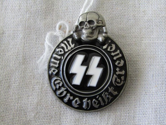 German World War II Waffen SS Shultz Staffel Membership Badge.