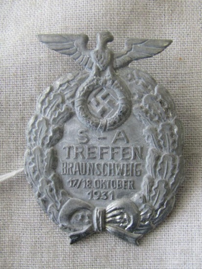 German World War II 1931 SA Treffen Rally Badge.