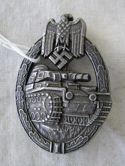 German World War II Army Silver Tank Assault Badge.