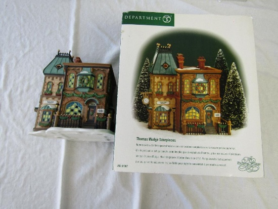 Dept 56 Dickens Village Thomas Mudge Timepieces 56.58307 In Original Box.