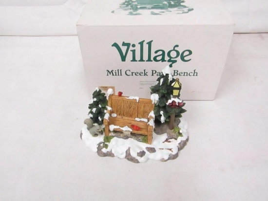 Dept 56 Village Mill Creek Park Bench 52654 In Original Box.