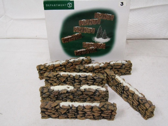 Dept 56 Village Accessories Stone Wall (Set of 6) 56-52629 In Original Box.