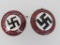 (2) German World War II Political Party Pins.