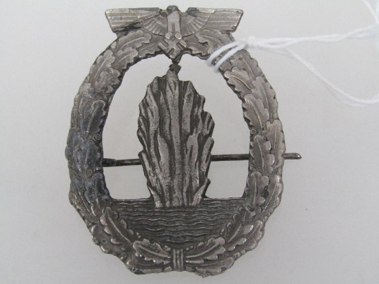 German World War II Naval Kriegmarine Mine Sweeper Badge.