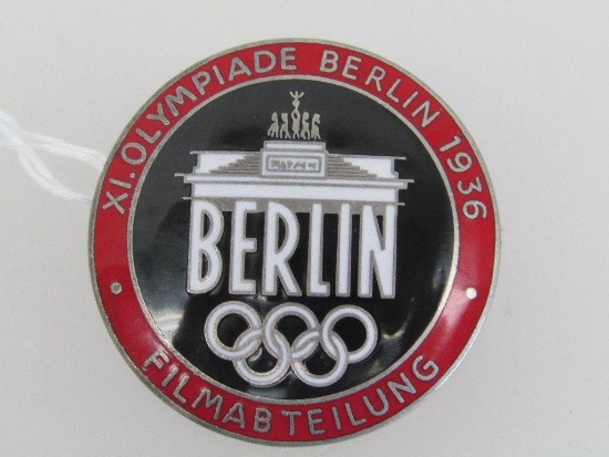 German World War II 1936 Berlin Summer Olympics Film Maker Badge.