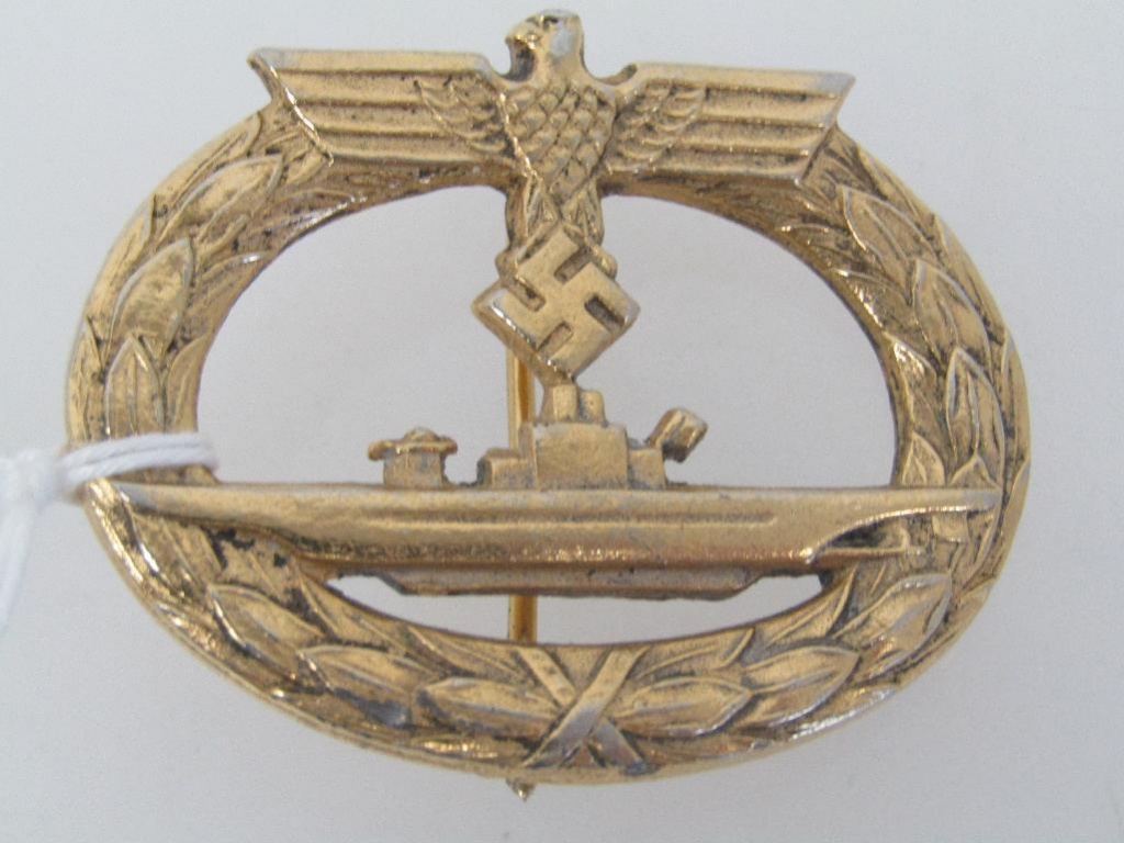 Etui WWII German/Germany Navy Kriegsmarine U Boat submarine badge box or case