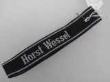 German WWII Waffen SS Schutz Staffel HORST WESSEL Officers Cuff Title.