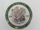 German World War II 1888-1938 50 Year Hunting Association Badge.