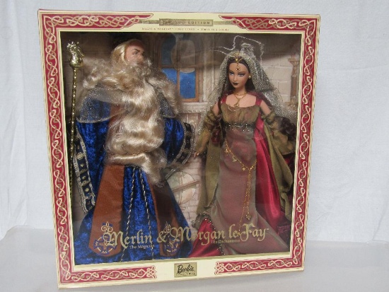 2000 Merlin The Magician & Morgan le Fay The Enchantress Barbie Doll. New In Box.