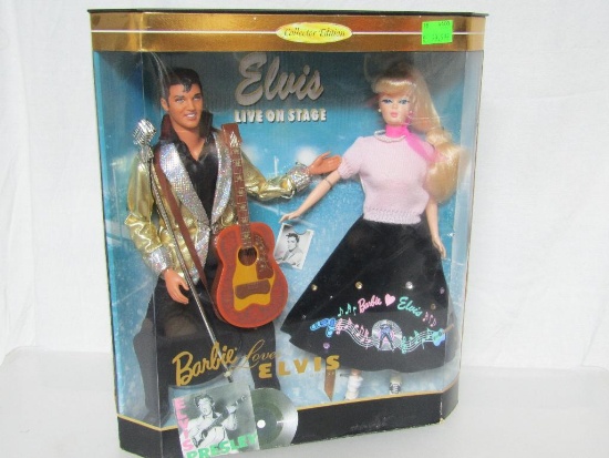 1996 Barbie Loves Elvis Gift Set. Barbie Doll & Elvis Doll. New In Box.