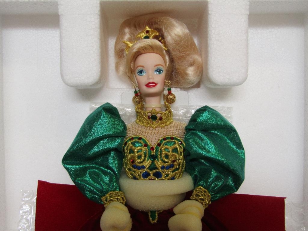1995 holiday jewel porcelain barbie