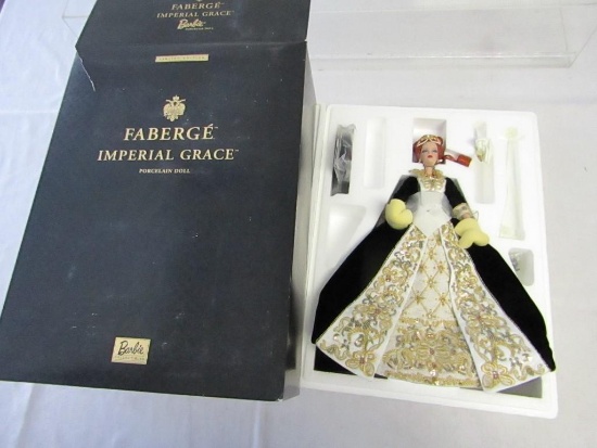 2001 Faberge Imperial Grace Porcelain Barbie Doll. New In Box.