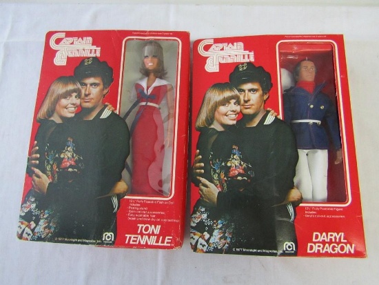 1977 Captain & Tennille Dolls Set. Toni Tennille & Daryl Dragon. Moonlight and Magnolias Mego Corp.