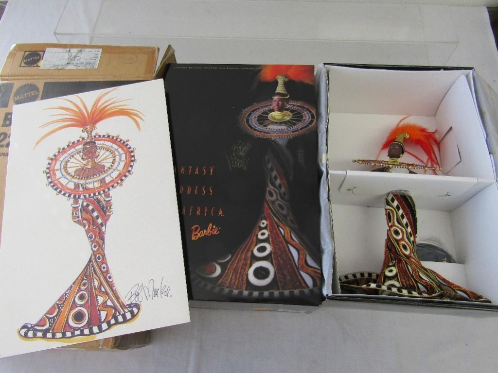 1999 Bob Mackie Fantasy Goddess of Africa Barbie Doll. Box Hand Signed By  Bob Mackie. Ltd Ed. NIB. | Art, Antiques & Collectibles Toys Dolls Barbie  Dolls Contemporary (1973 - Now) | Online Auctions | Proxibid