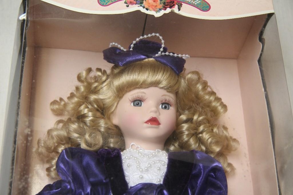 brass key porcelain dolls victorian collection 1998