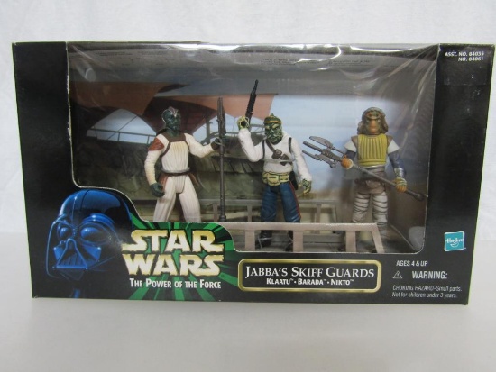 1998 Star Wars Power Of The Force Hasbro Action Figures Set. Jabba's Skiff Guards. New On Card.