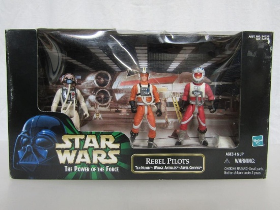 1999 Star Wars Power Of The Force Hasbro Action Figures Set. Rebel Pilots. New On Card.