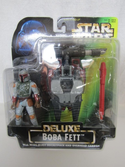 1996 Star Wars Power Of The Force Kenner/Hasbro Deluxe Action Figure. Boba Fett. New On Card.