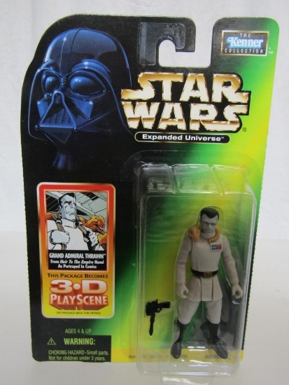 1996 Star Wars Power Of The Force Kenner Collection Action Figure. Grand Admiral Thraw. New On Card.