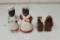 Vintage Black Americana Salt and Pepper Shakers. 2 Sets. Mammy and Chef and Wooden Liza & Rastus.