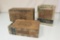 Collection of Vintage Wood Cigar Boxes. 3 Pc Lot. Old Virginia Cheroots, Perfectos, Teptation.