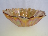 Vintage Carnival Glass Marigold Rainbow Iridescent Lily Pons Bowl. 7