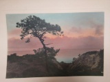 Vintage Art Print. Landscape Coastal Scene. Approx 15.5
