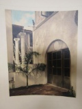 Vintage Art Print. Arched Doorway Scene. Approx 15