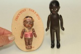 Vintage Black Americana Small Ceramic Dolls. 2 Pc Lot.